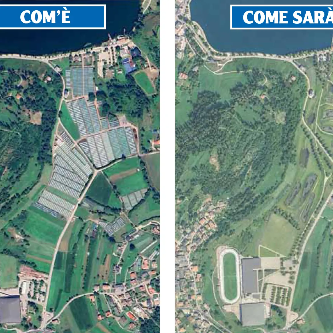 Piné, un grande parco verde tra il lago di Serraia e lo stadio del ghiaccio
