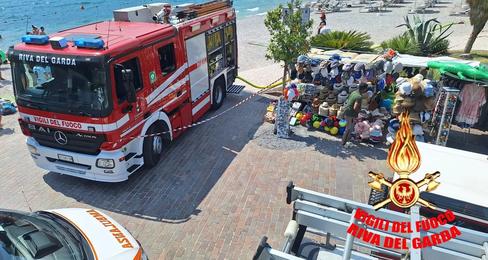 Torbole, trovata una bomba in spiaggia: area transennata in attesa degli artificieri