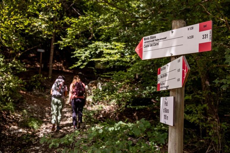 Volontari della SAT mantengono sentieri in montagna, collaborando con enti locali e istituzioni