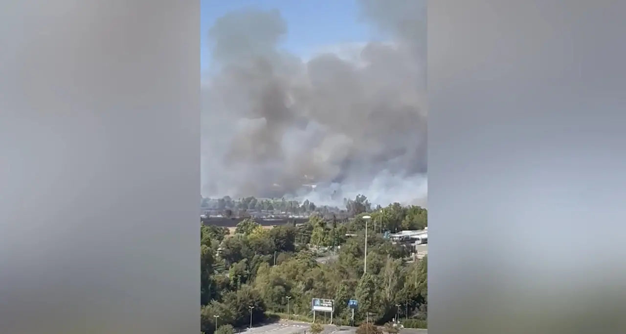 Maxi-rogo di sterpaglie a Roma, cenere anche in centro