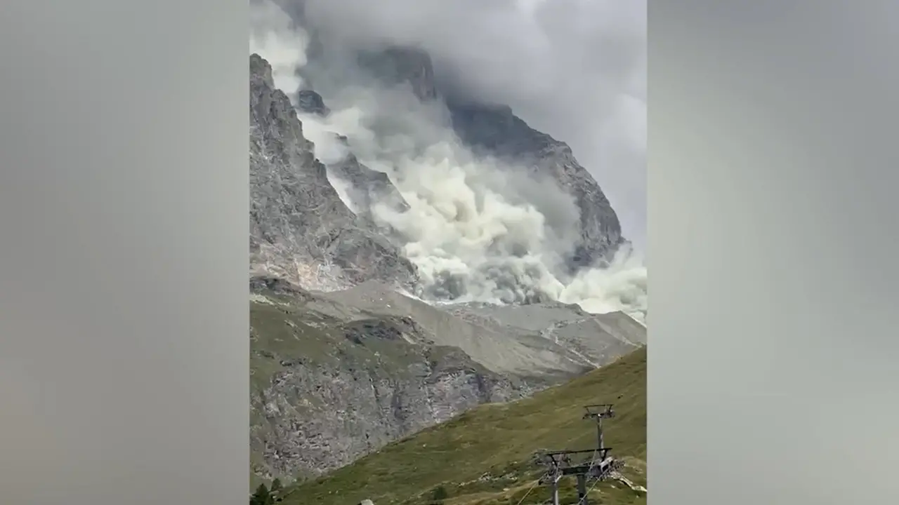 Cervino, frana sulla parete sud: nessuna persona coinvolta