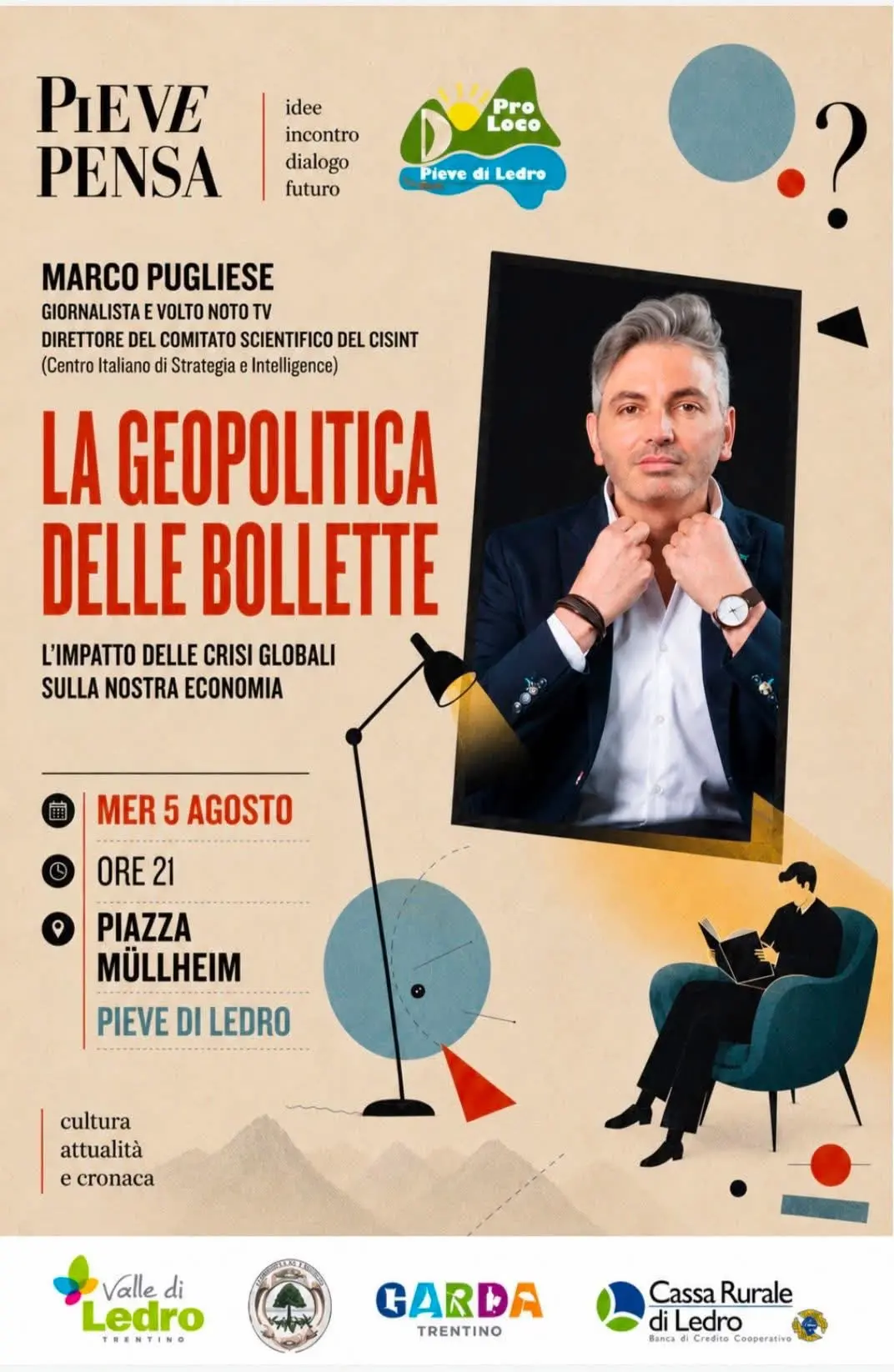 Geopolitica e vita quotidiana: a Pieve di Ledro un incontro con Marco Pugliese