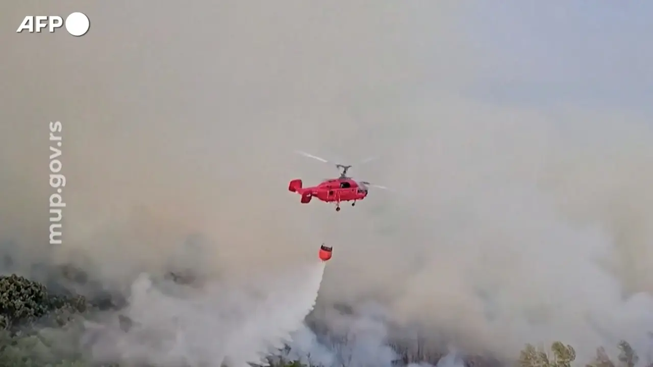 Incendio in Serbia, a fuoco una riserva naturale vicino Belgrado