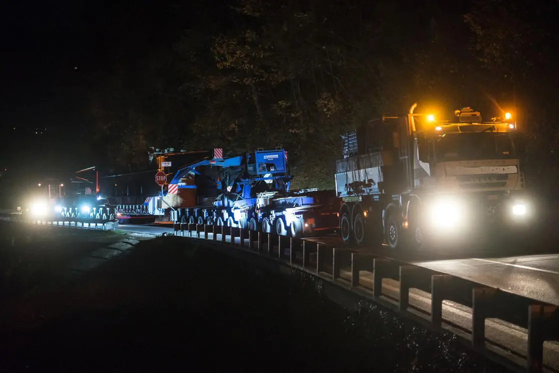 Trasporto eccezionale in Trentino: disagi alla viabilità nella notte tra lunedì 10 e martedì 11 agosto