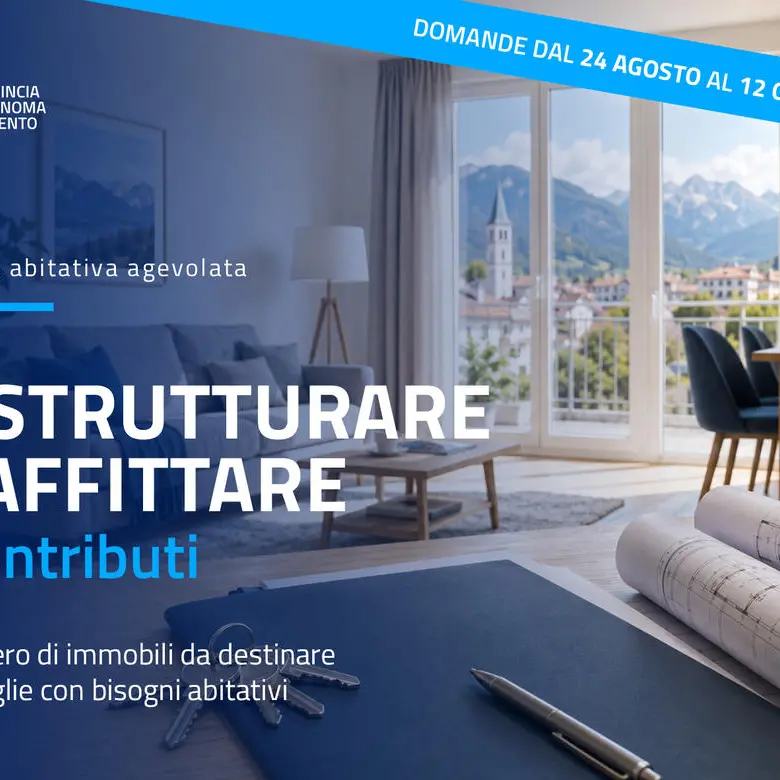 Trentino, fino a 30 mila euro per ristrutturare le case da affittare