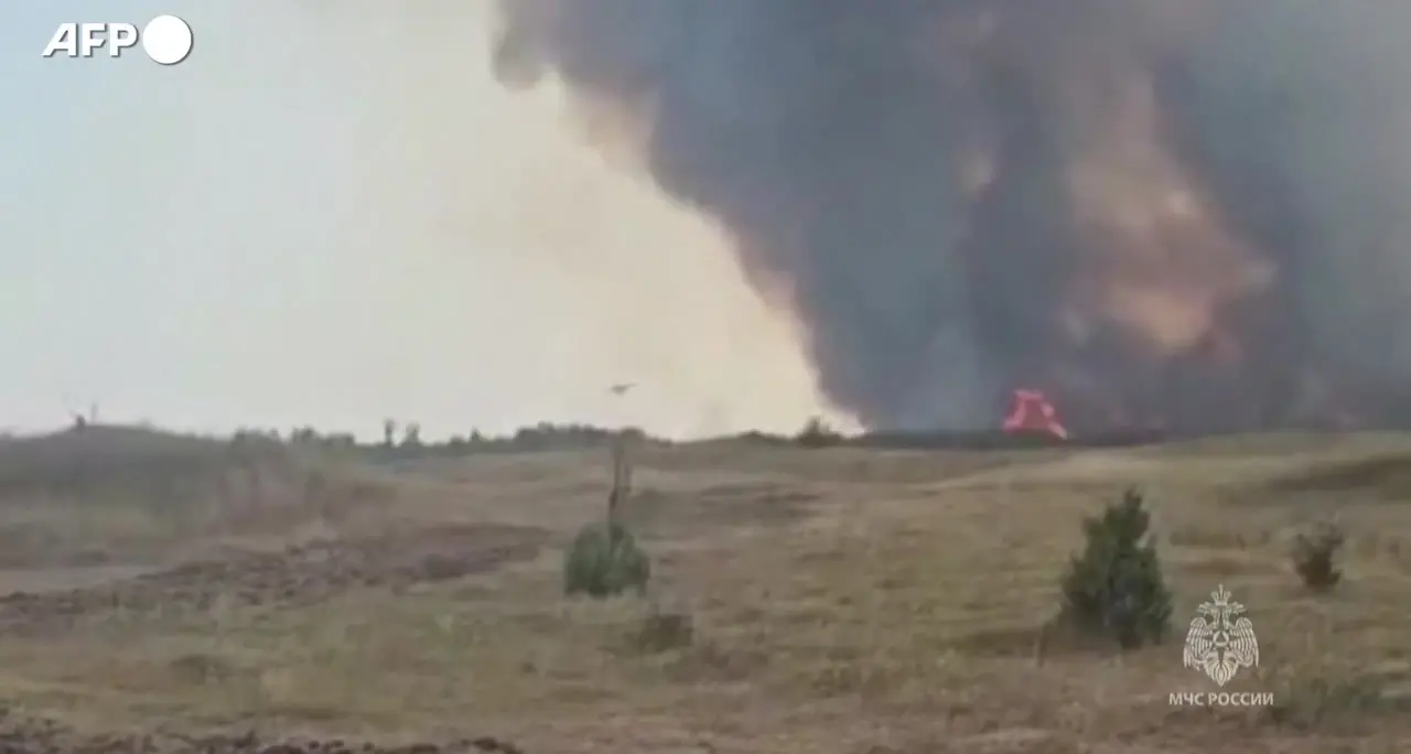 Serbia in fiamme, aereo russo in azione contro gli incendi boschivi