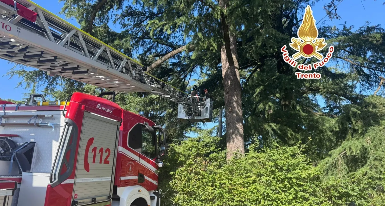Maltempo nel Veronese, in campo anche i vigili del fuoco permanenti di Trento