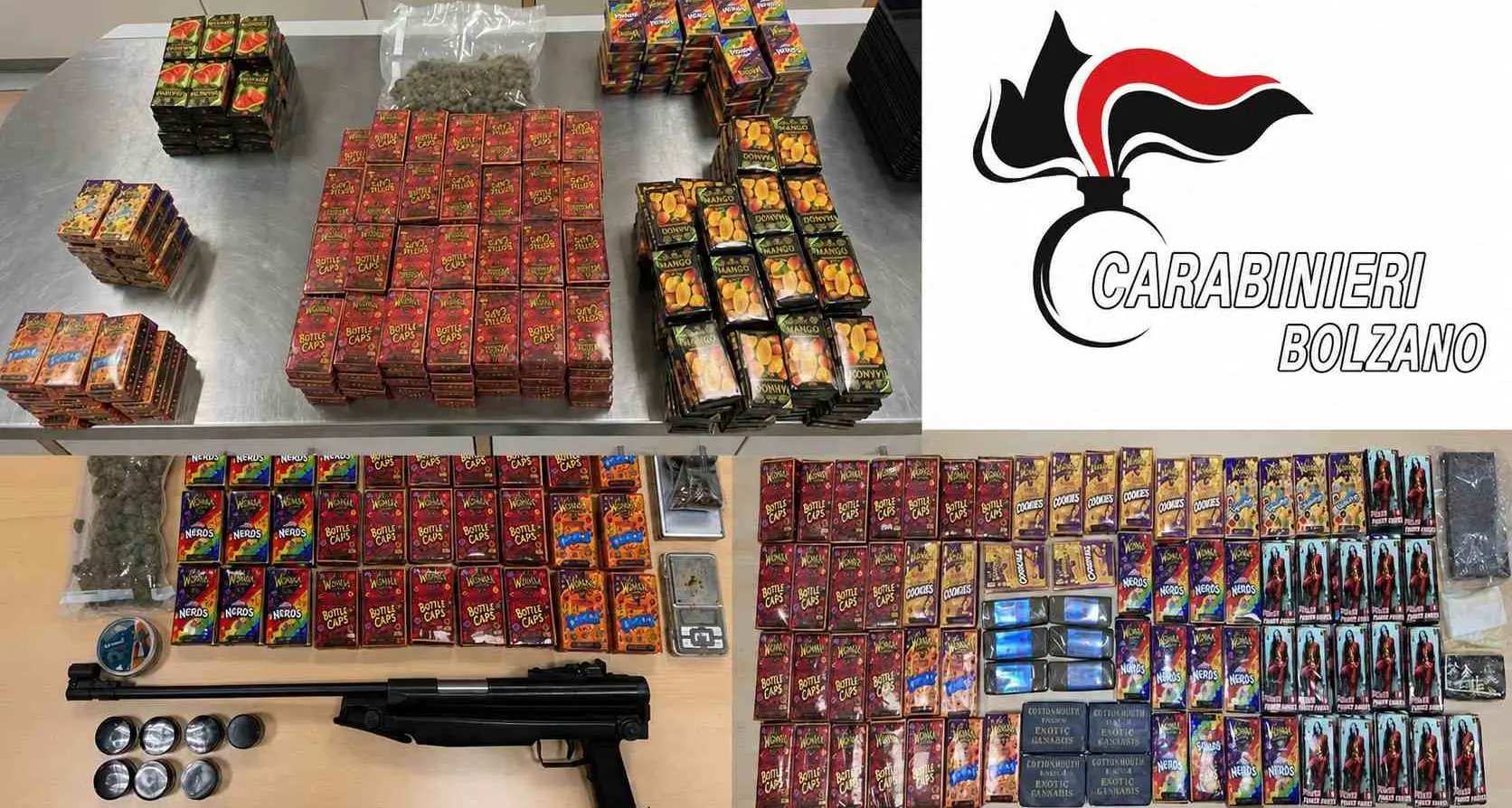 Sequestro record di droga a Bolzano: 43 chili e quattro arresti