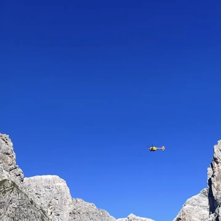 Sass Maor, alpinista precipita per diversi metri: soccorso e trasportato al Santa Chiara