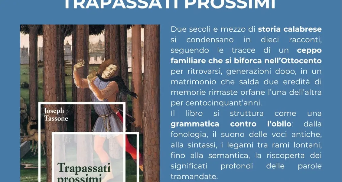 “Trapassati prossimi”, questo pomeriggio al Vigilianum, il nuovo libro di Joseph Tassone