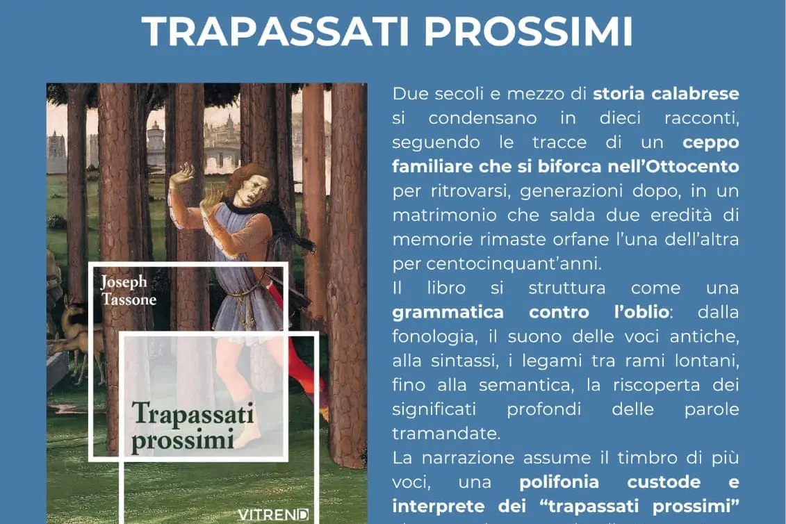 “Trapassati prossimi”, questo pomeriggio al Vigilianum, il nuovo libro di Joseph Tassone
