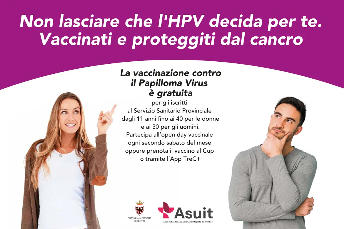 Papilloma virus, sabato l’Open day: vaccino gratuito senza appuntamento