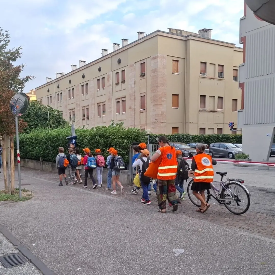 Da piazza Cantore alle elementari Schmid: il Piedibus coinvolge sei scuole della città