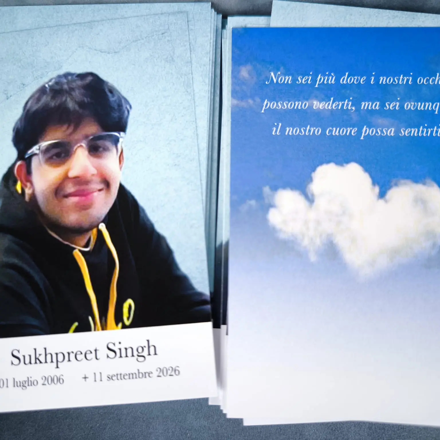 L’addio a Sukhpreet Singh, amici e familiari uniti nel dolore