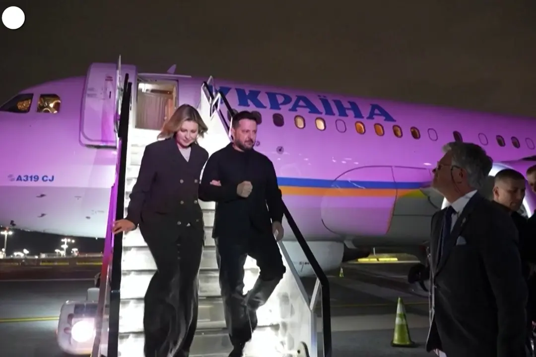 Zelensky arriva a New York per l' Assemblea generale dell'Onu