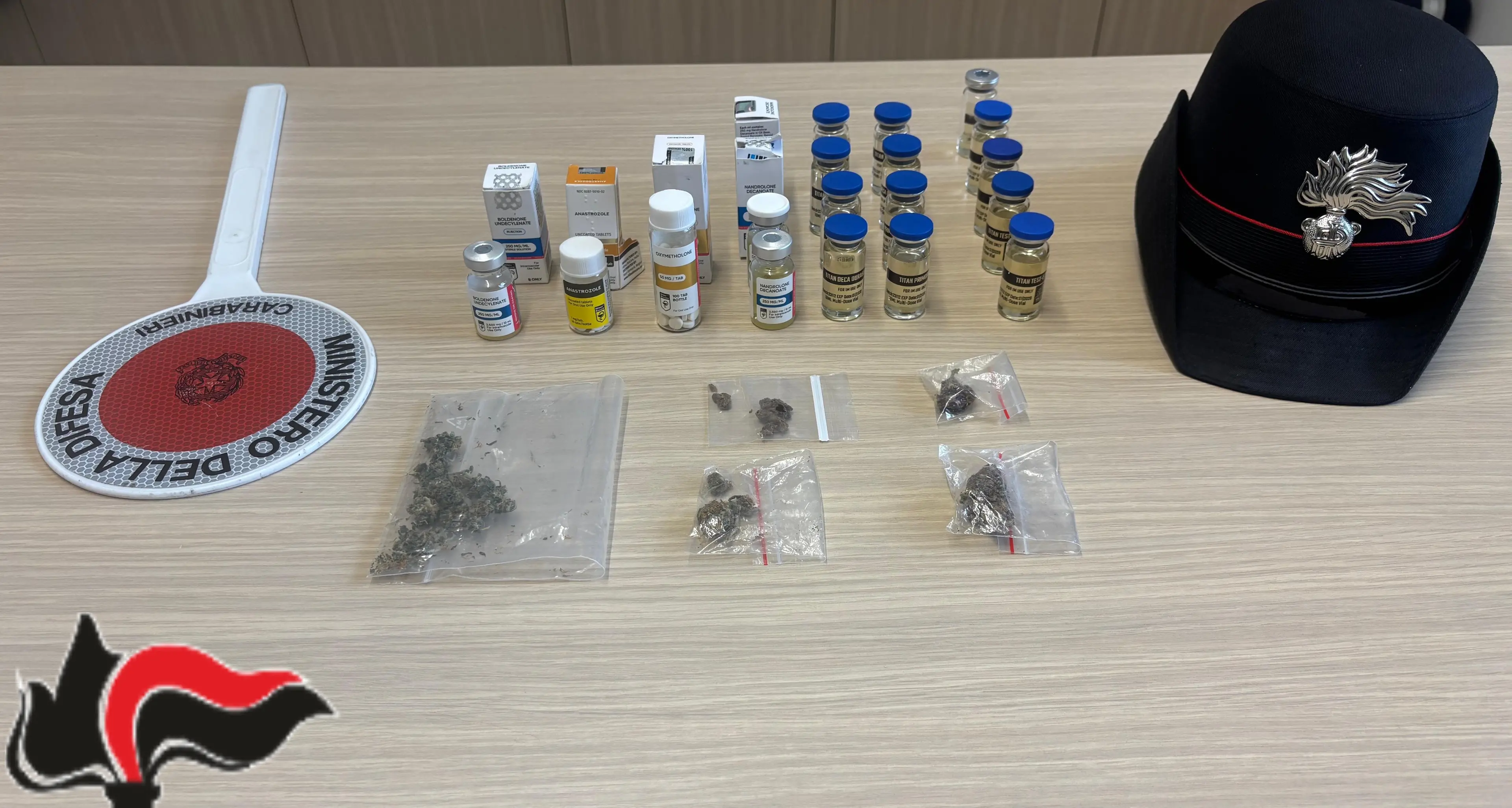 Doping e droga in Val Rendena, denunciato un uomo: sequestrati anabolizzanti, marijuana e hashish