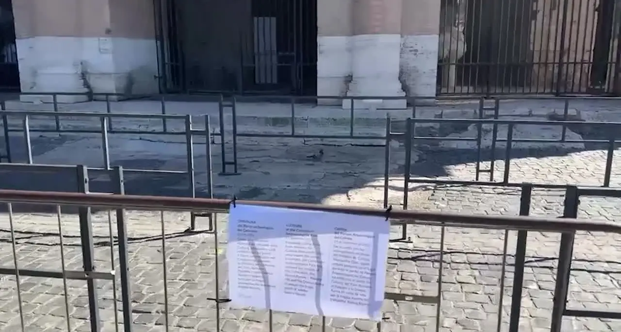 Operaio morto, l'annuncio della chiusura del Colosseo
