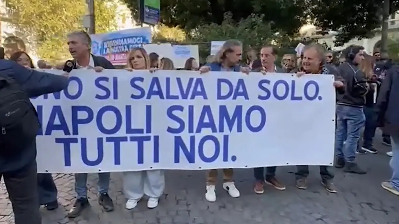 Napoli, manifestazione per il diritto alla sicurezza