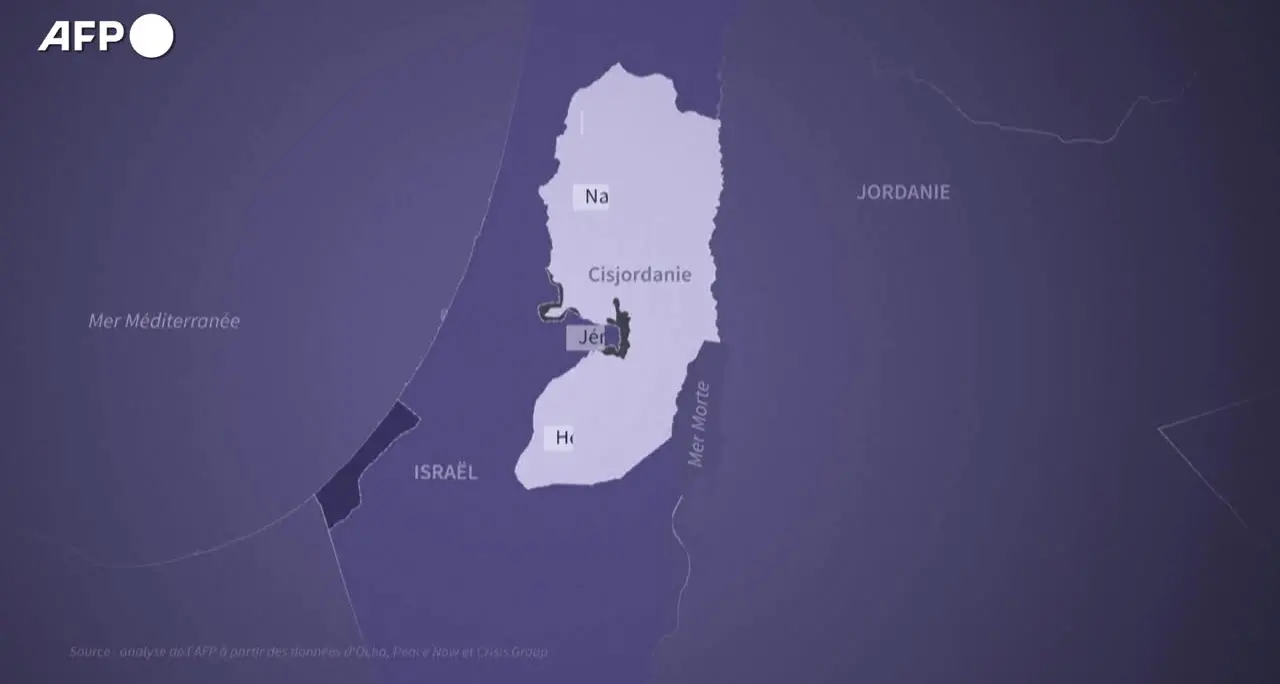 La mappa animata degli insediamenti israeliani in Cisgiordania