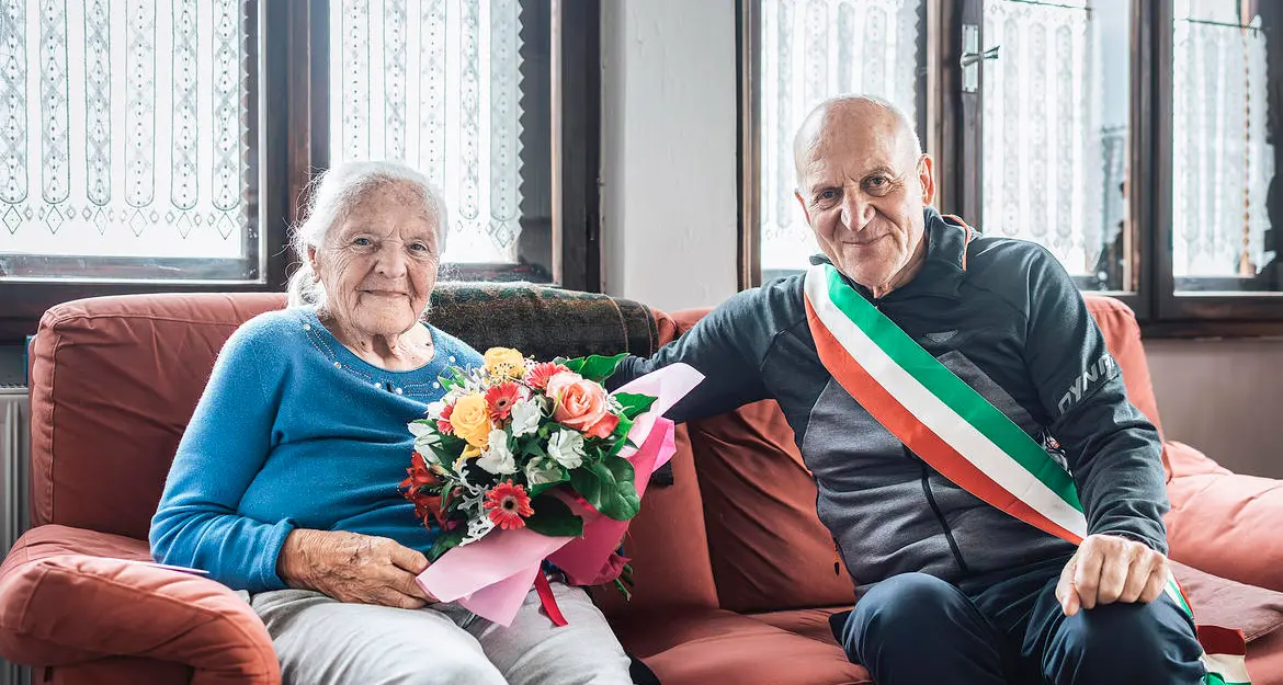 I magnifici 103 anni di Maria Nicolussi Anzolon: «Niente fumo, niente alcol e tanto bosco»