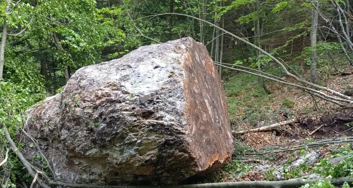 Grande frana sul Brenta: preoccupa il volume del materiale staccato, «ma se non era di fronte al rifugio, non se ne accorgeva nessuno»