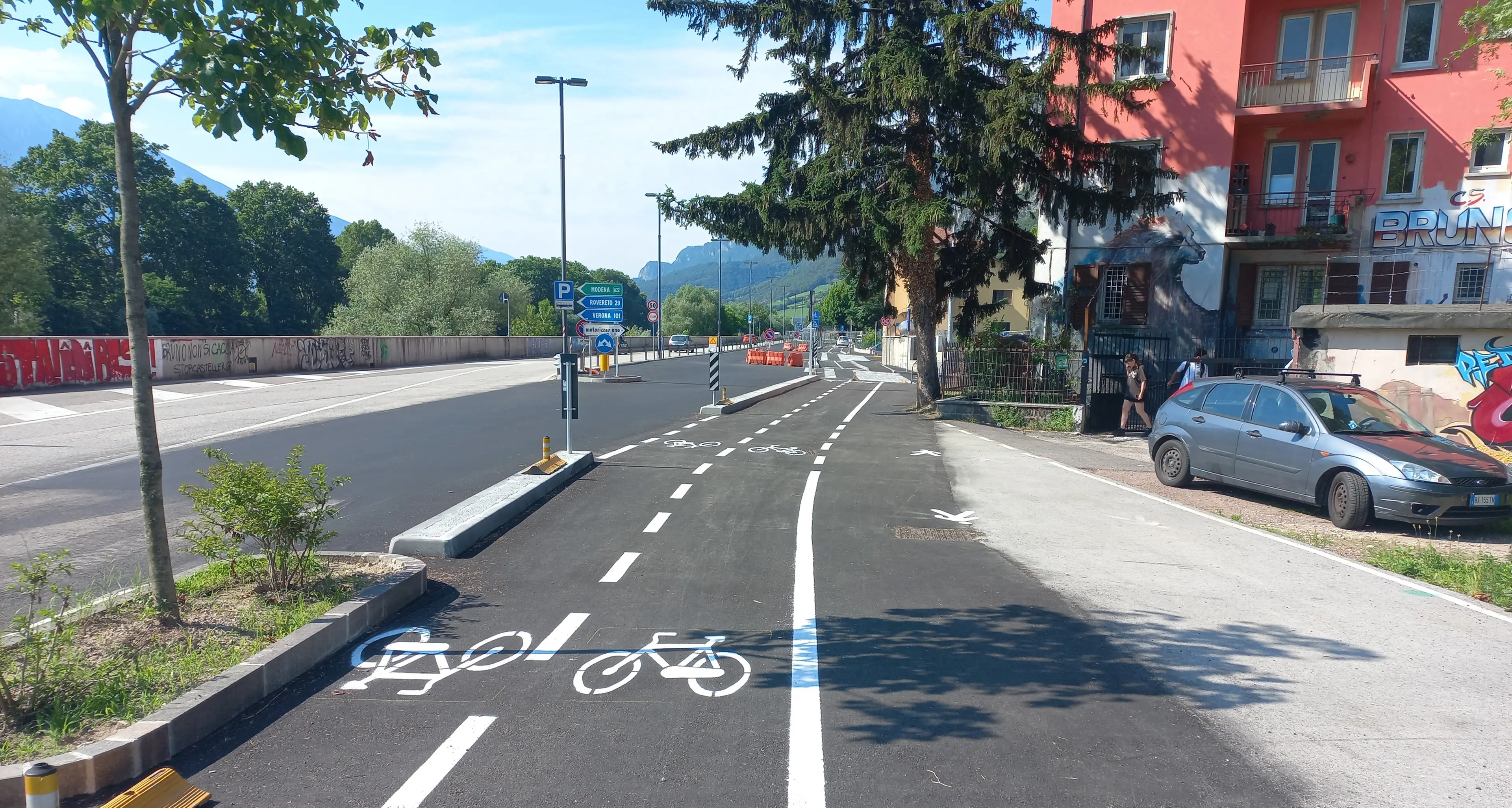 Apre la ciclabile Piedicastello-Albere, domani (13 giugno) iniziano i lavori per la nuova pista in via Grazioli