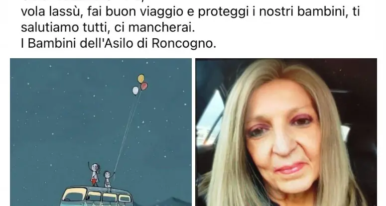 Addio alla maestra Cinzia Bertoldi, bambini, genitori e colleghe dell'asilo di Roncogno in lutto