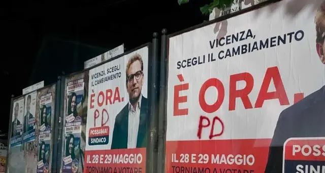 Ballottaggi: vandalizzati manifesti di Possamai a Vicenza