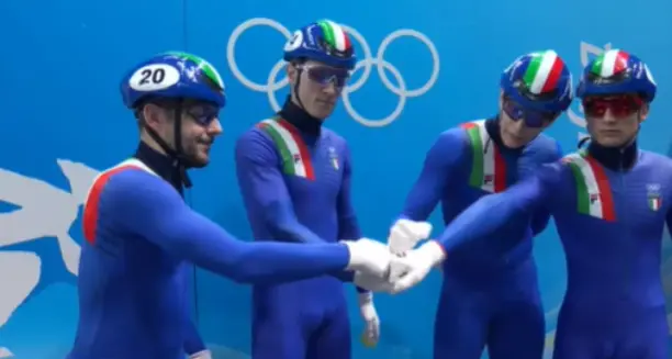 Un’altra medaglia «trentina» a Pechino: Sighel è bronzo con la staffetta di pattinaggio short track sui 5 mila metri
