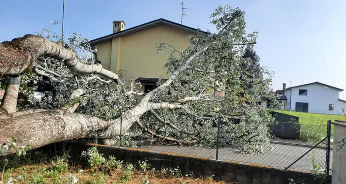 Nubifragio vicino a Cremona, maxi-grandinata e blackout. Case scoperchiate a Conselice