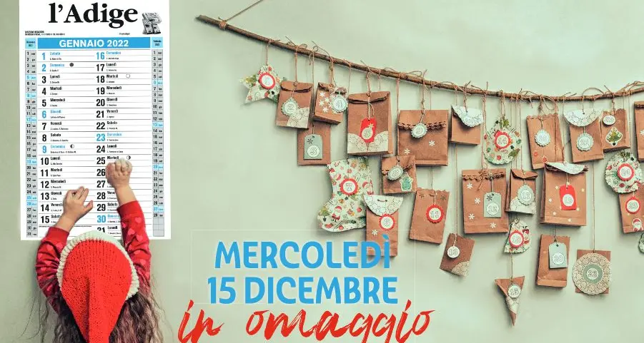 Mercoledì il calendario 2022 in regalo ai nostri lettori
