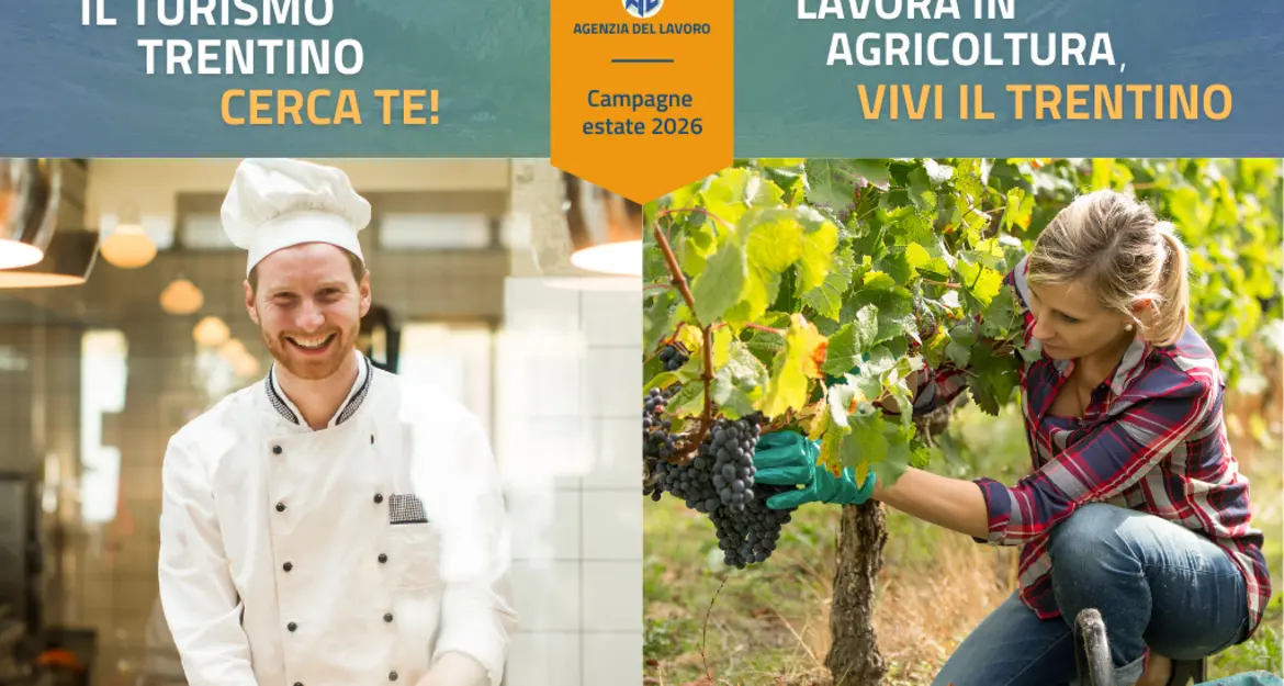 Lavoro stagionale in Trentino nel turismo e in agricoltura: via alle iscrizioni per il 2026