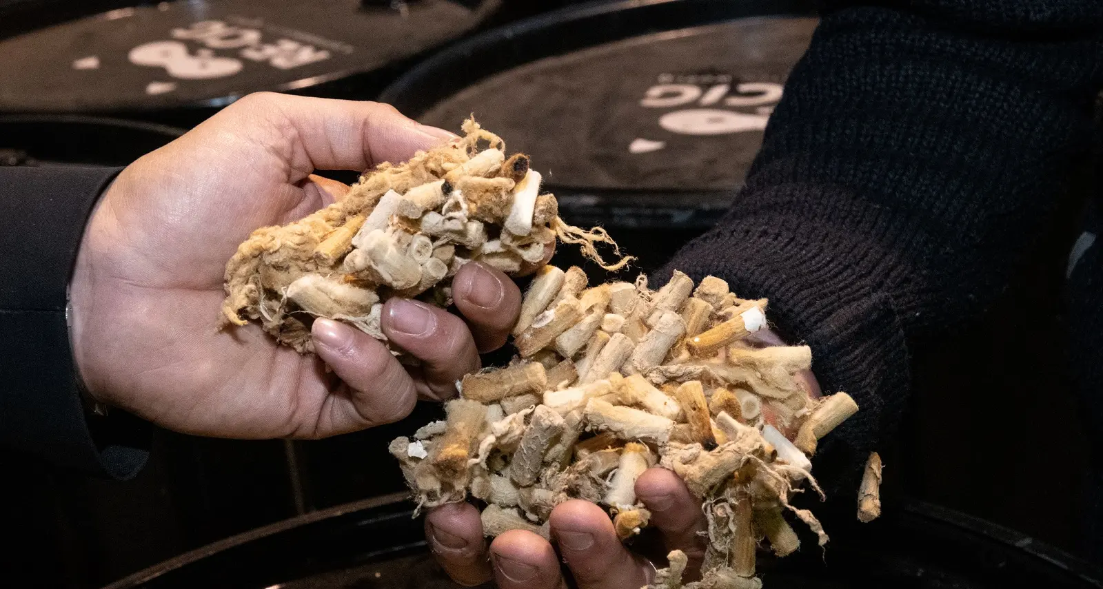 Storia della ditta che raccoglie i mozziconi di sigaretta. Che diventano occhiali e manici di ombrello
