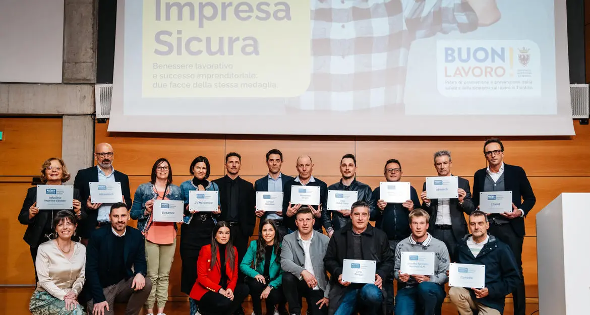 Nel 2023, 8 mila infortuni sul lavoro in Trentino: premiate oggi le 13 \"imprese sicure\", modello virtuoso