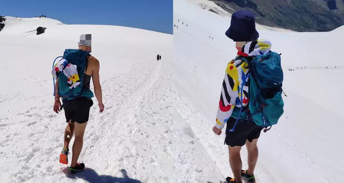 In bermuda e sneakers sul ghiacciaio del Breithorn, l’allarme del Soccorso Alpino