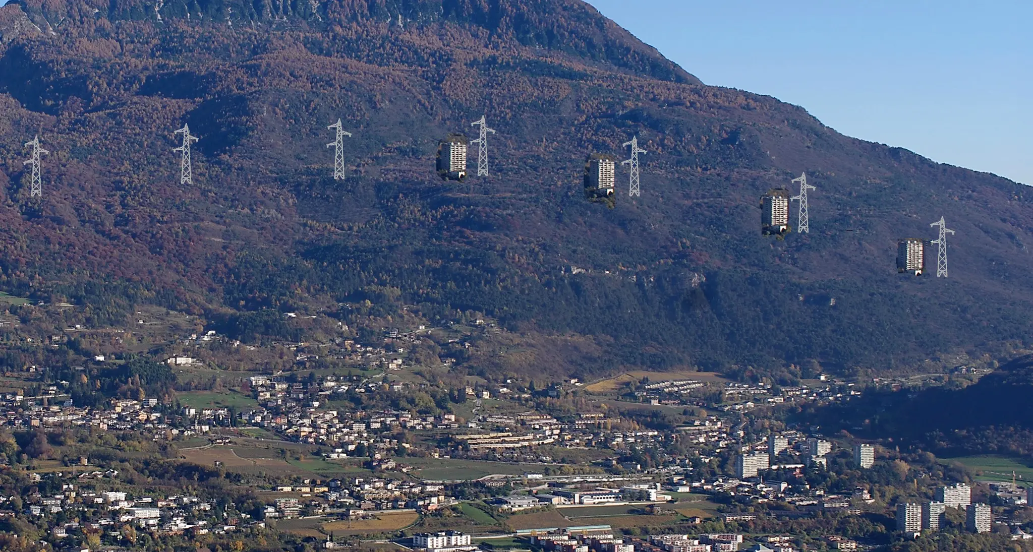 L’elettrodotto della Marzola, il rendering «bufala» e la trasparenza del Comune di Trento