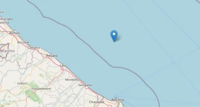 Terremoti: scossa 4.1 al largo della costa marchigiana di Ancona