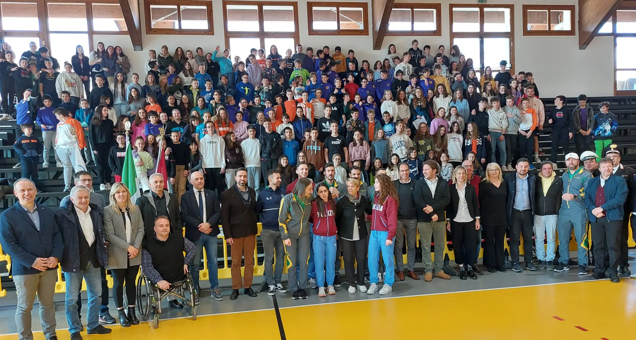 I campioni azzurri del pattinaggio hanno incontrato gli studenti dell’Altopiano di Piné