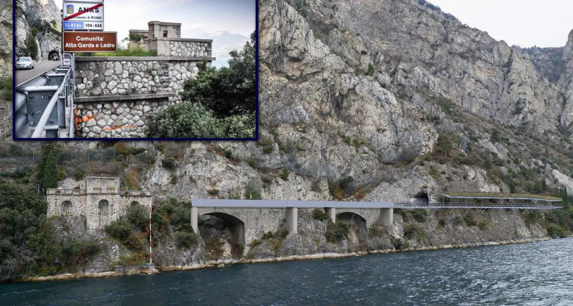 La Ciclovia del Garda presto non si fermerà più al confine: ok al tratto della galleria «Limniadi»