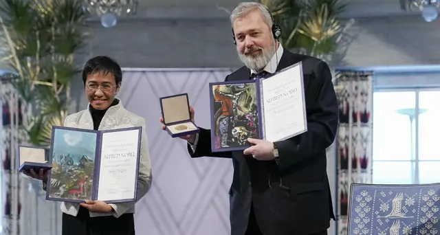 Nobel:Muratov e Ressa a Oslo,minuto silenzio per colleghi uccisi