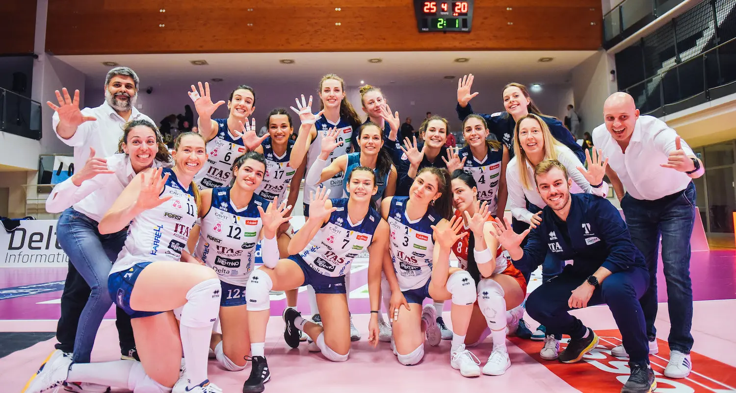 L’Itas Trentino è insaziabile: 17esima vittoria consecutiva, ferma anche San Giovanni in Marignano