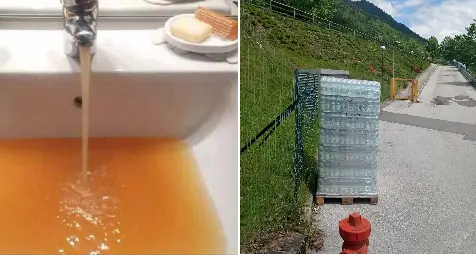 “Acqua rossa” a Levico: “Uso potabile previa bollitura”. Predisposte delle bottigliette per i residenti