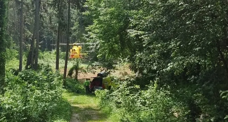 Biker di Riva del Garda cade a Terlago: fratture alla testa e traumi