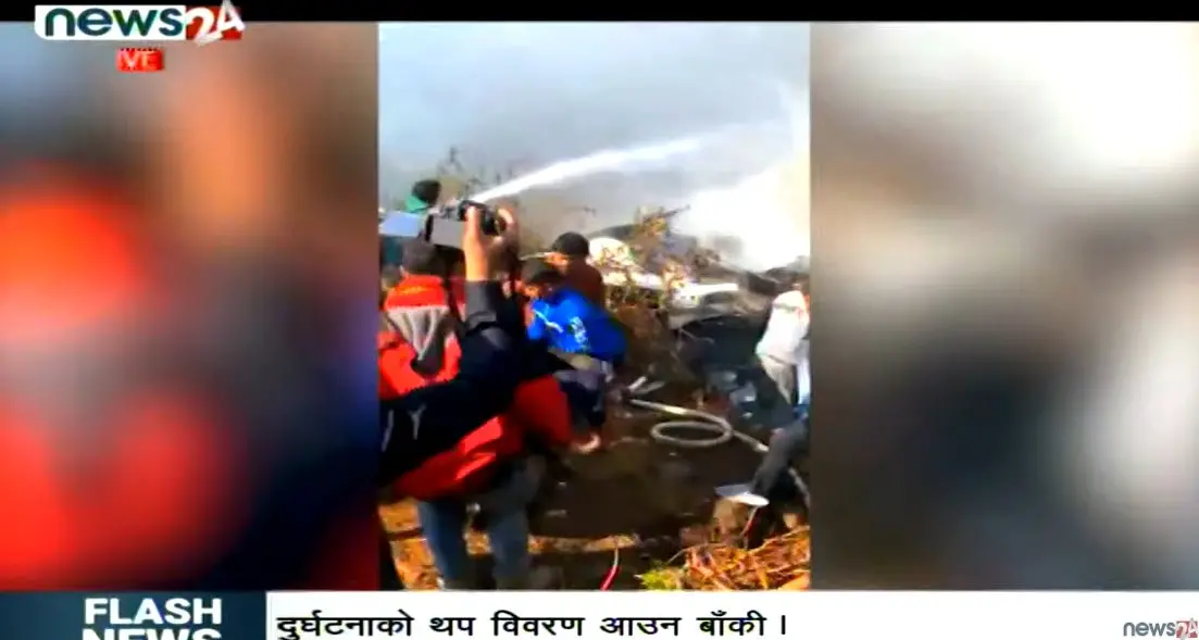 Nepal, aereo precipita con 72 persone a bordo sulla pista dell’aeroporto di Pokhara
