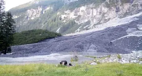 Grande frana sull'Ortles, situazione monitorata in tempo reale