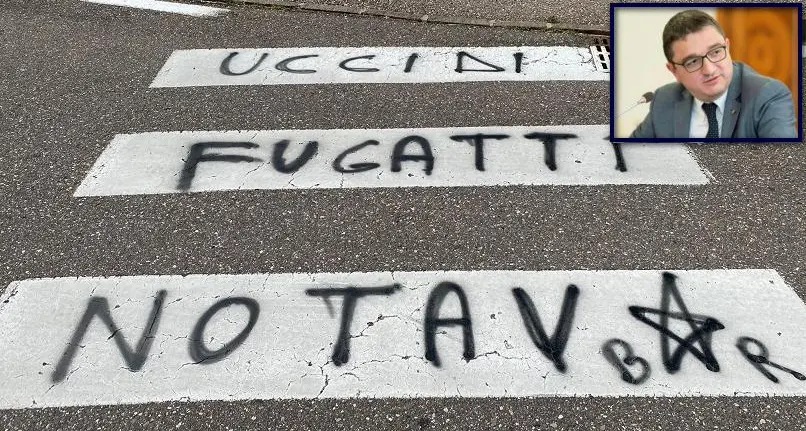 «Uccidi Fugatti, No Tav», nuove minacce al presidente della Provincia: la scritta, una stella a cinque punte e la sigla “Br”