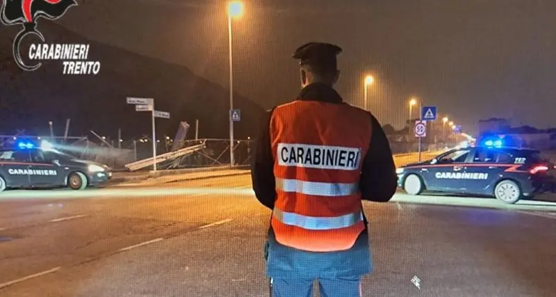 Maxi operazione dei carabinieri tra Madruzzo, Arco e Dro: 156 persone controllate, nove patenti ritirate