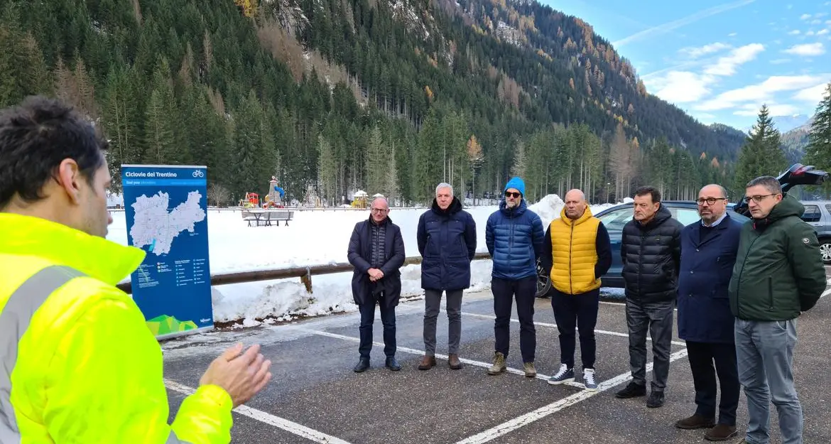 Ciclovia di Fiemme e Fassa, sono stati consegnati i lavori di completamento da Mazzin a Penia