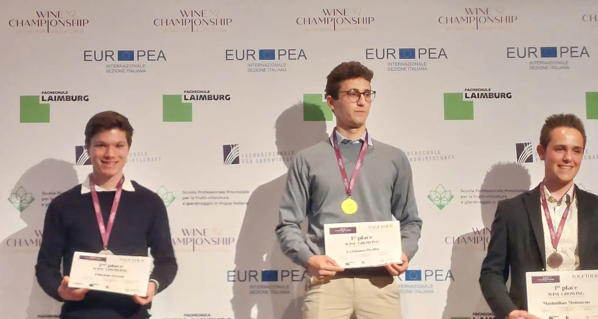 Campionato europeo della vite e del vino, terzo posto per Cristiano Bedin (Fem)