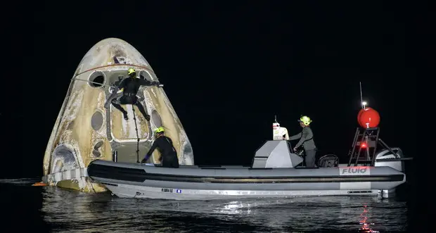 Missione compiuta per la Crew1, ammaraggio nel Golfo del Messico